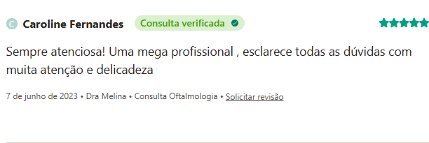 Avaliação de paciente no Doctoralia