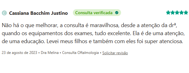 Avaliação de paciente no Doctoralia