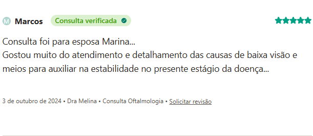 Avaliação de paciente no Doctoralia