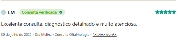 Avaliação de paciente no Doctoralia