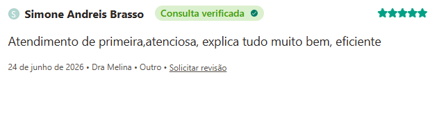 Avaliação de paciente no Doctoralia